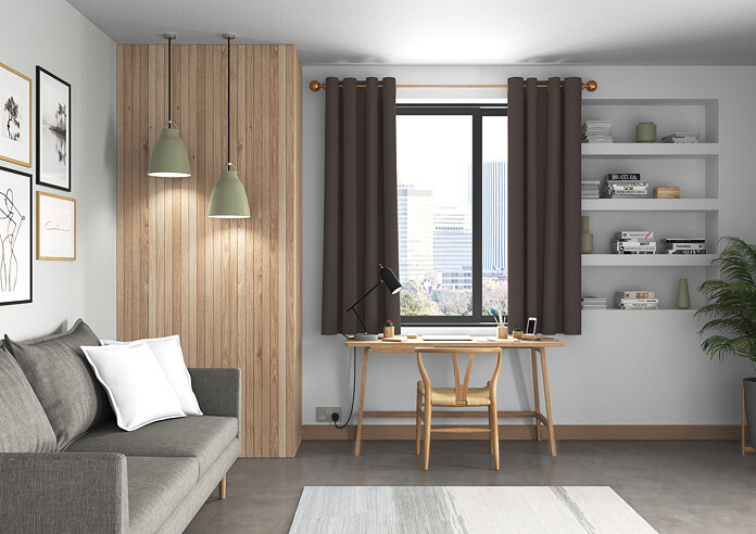 Faux Suede, Dark Chocolate - Made to Measure Curtains - Image 5